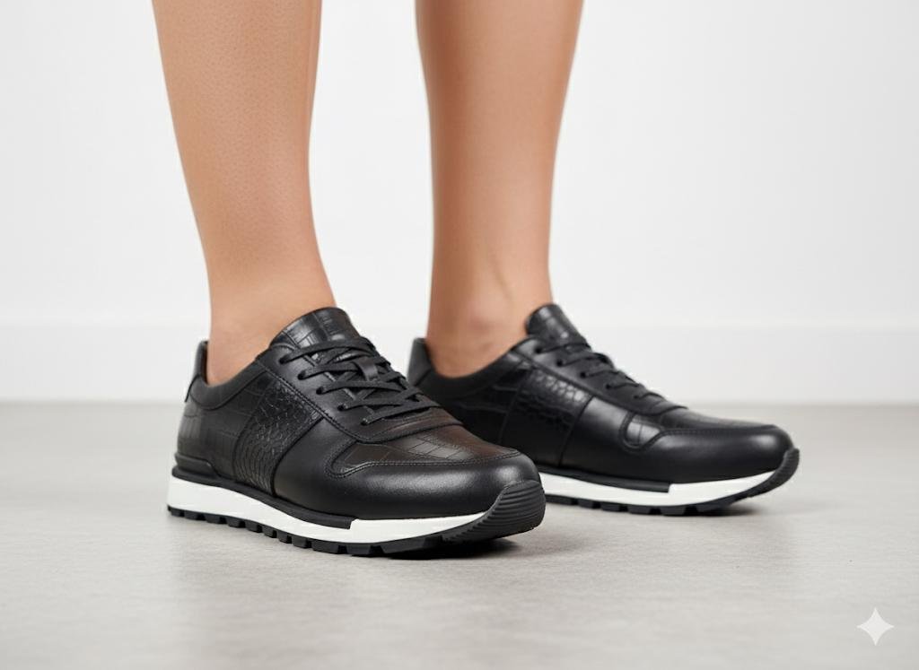 Chaussure noir cuir homme guinée conakry